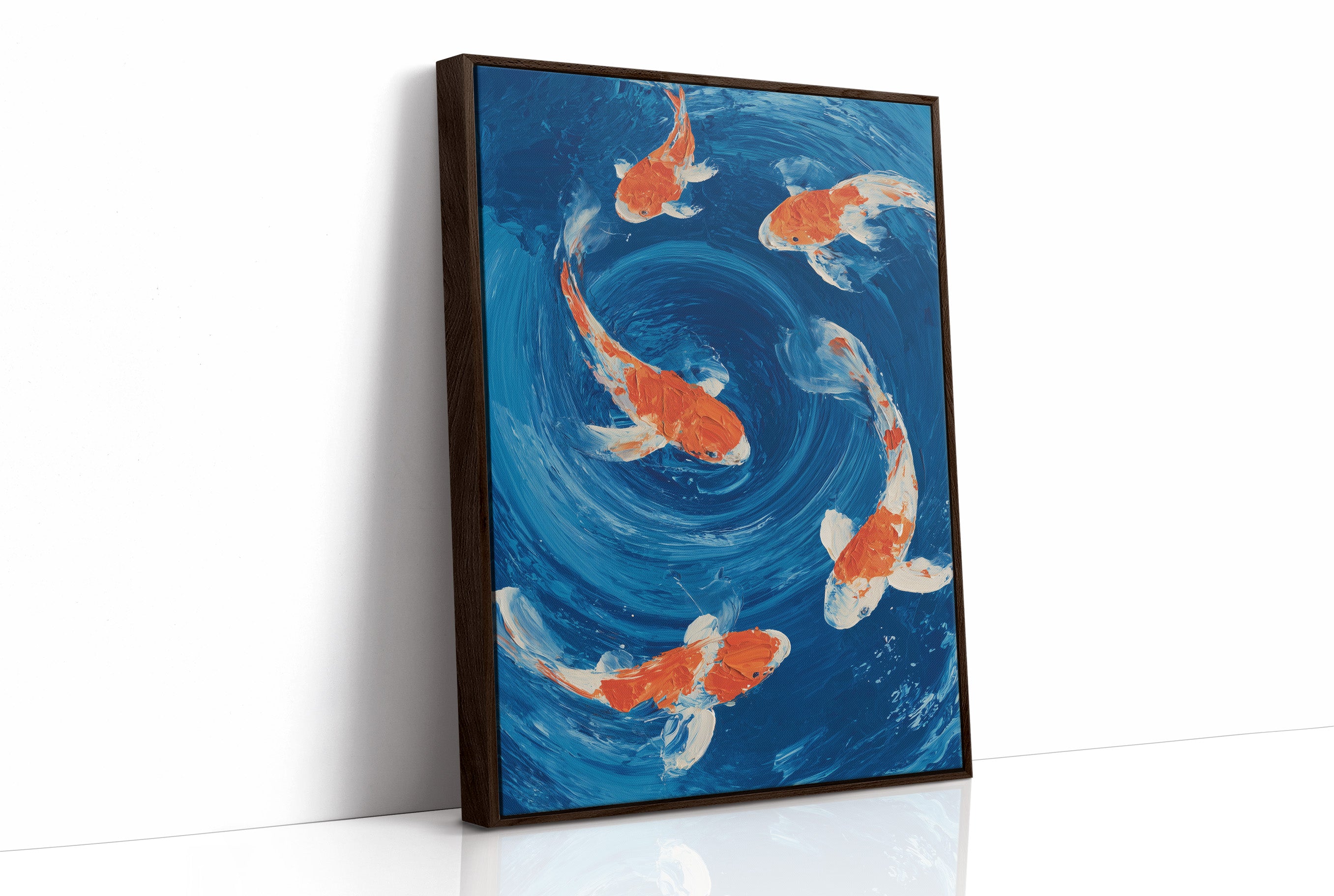 Vermillion Dancers in Azure Whirlpool