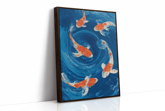 Vermillion Dancers in Azure Whirlpool