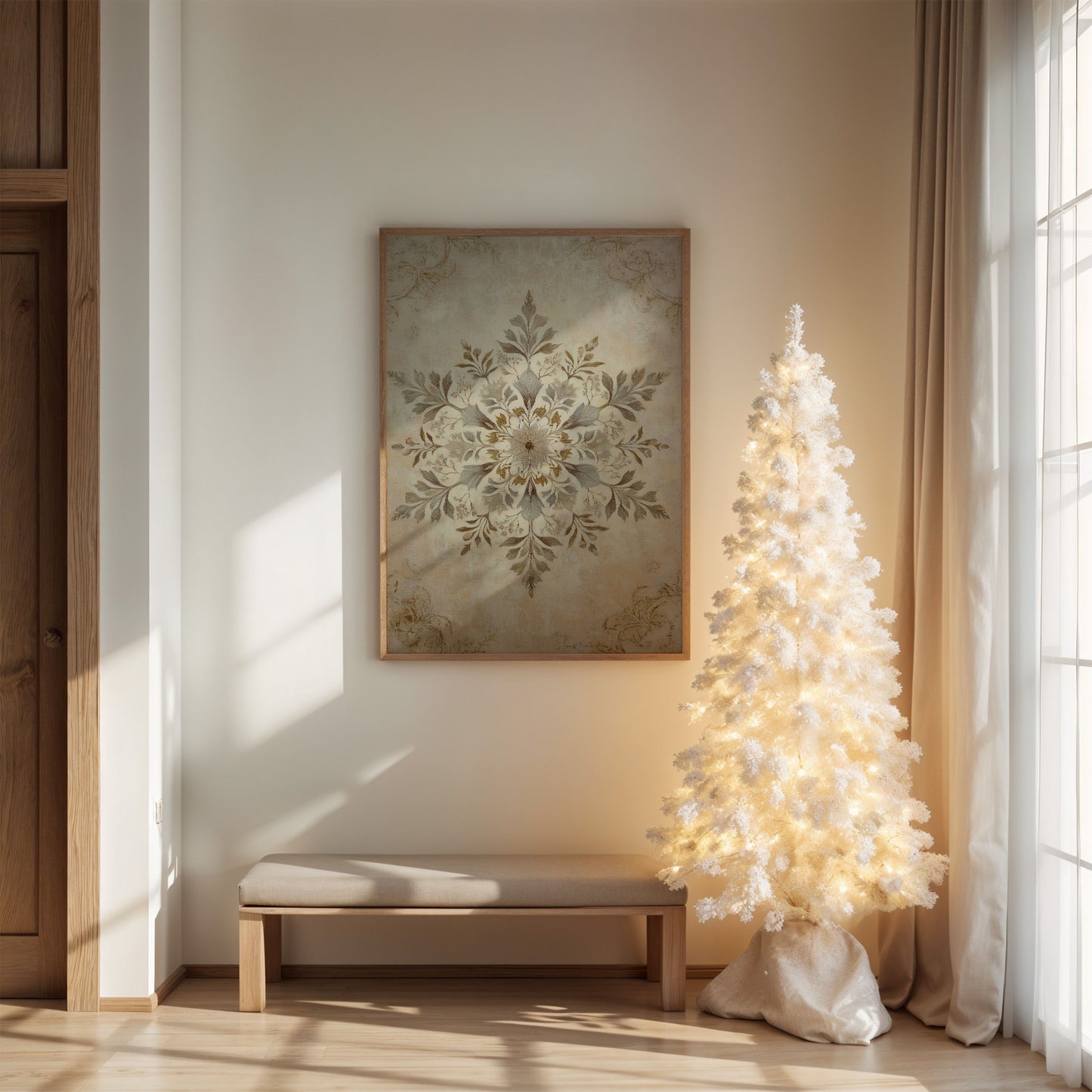 Frost Petals Dance In December Light