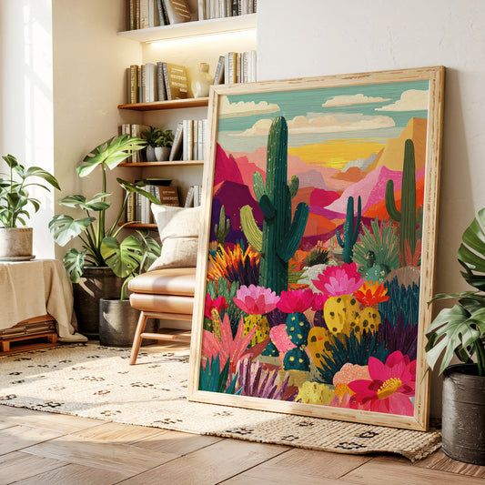 Desert Blooms at Dusk