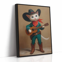 Feline Strums Western Lullaby Tonight
