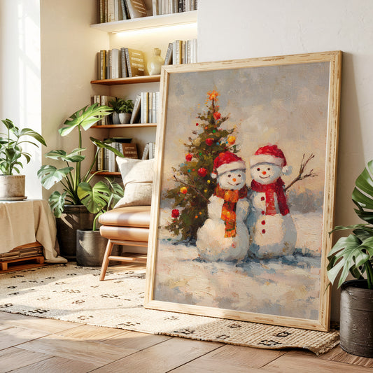 Frosty Friends Under Twinkling Lights