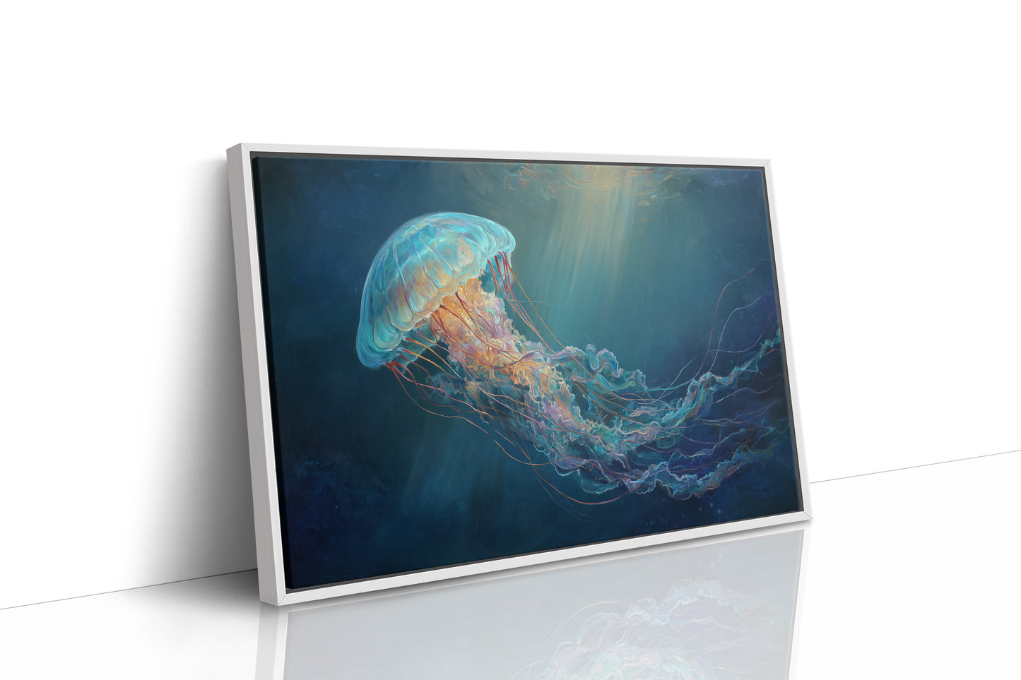 Luminous Dancer In Deep Blue