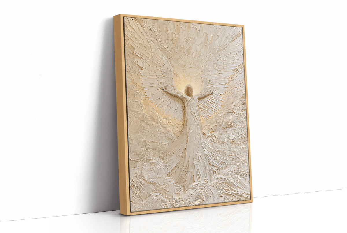 Ivory Textured Angel Ascending