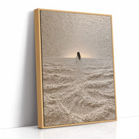 Robed Figure Facing Ocean Horizon