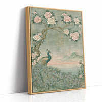 Peacock Peony Chinoiserie Mural