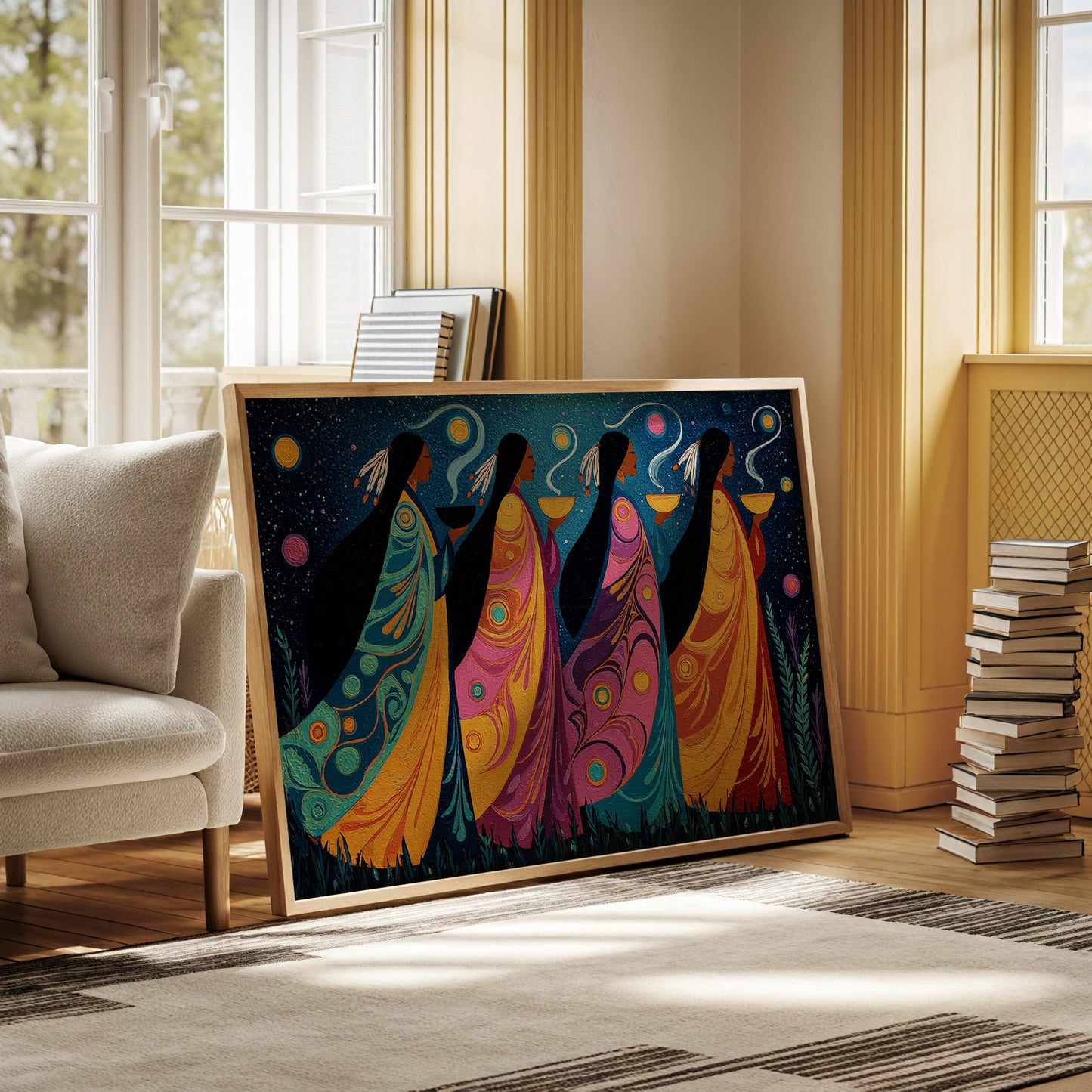 Sacred Stars Dance Through Night