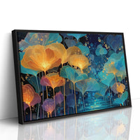 Ginkgo Leaves Dance In Moonlit Rain