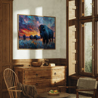 Prairie Giants Watch The Fire Sky