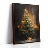 Candlelit Evergreen in Gilded Shadows
