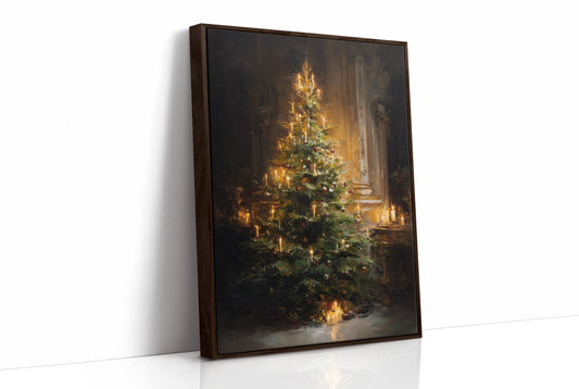 Candlelit Evergreen in Gilded Shadows