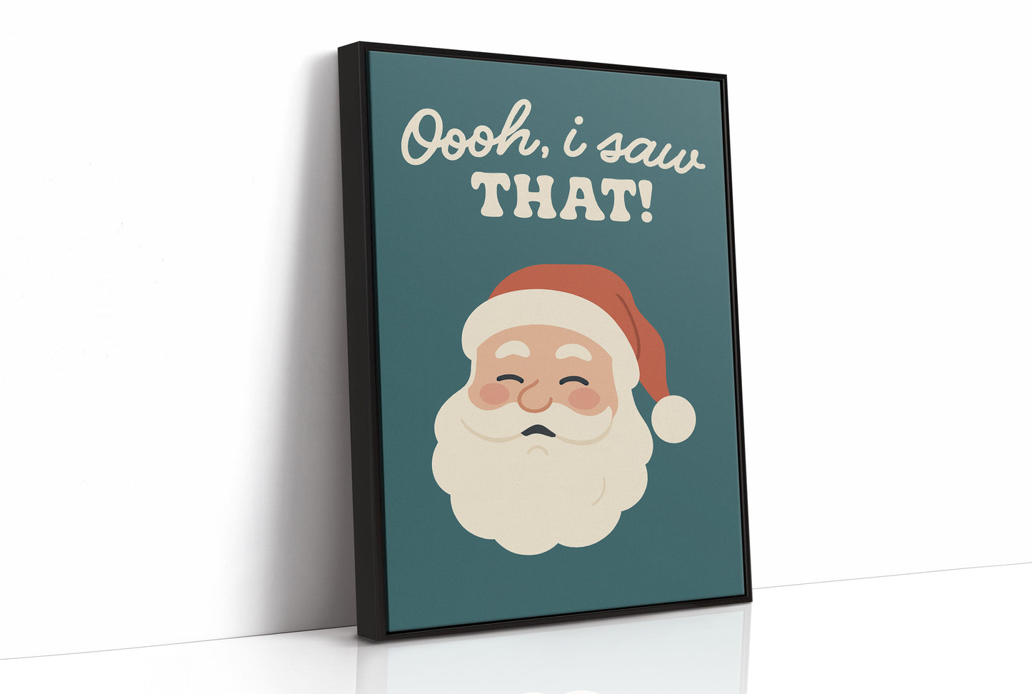 Jolly Words On Teal Canvas