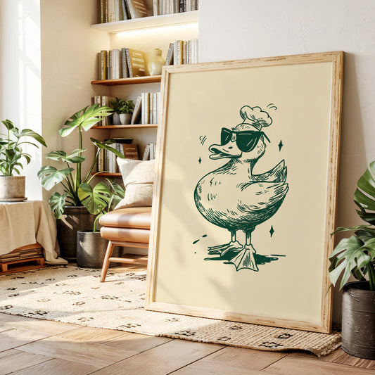 The Chef Duck Struts Proudly