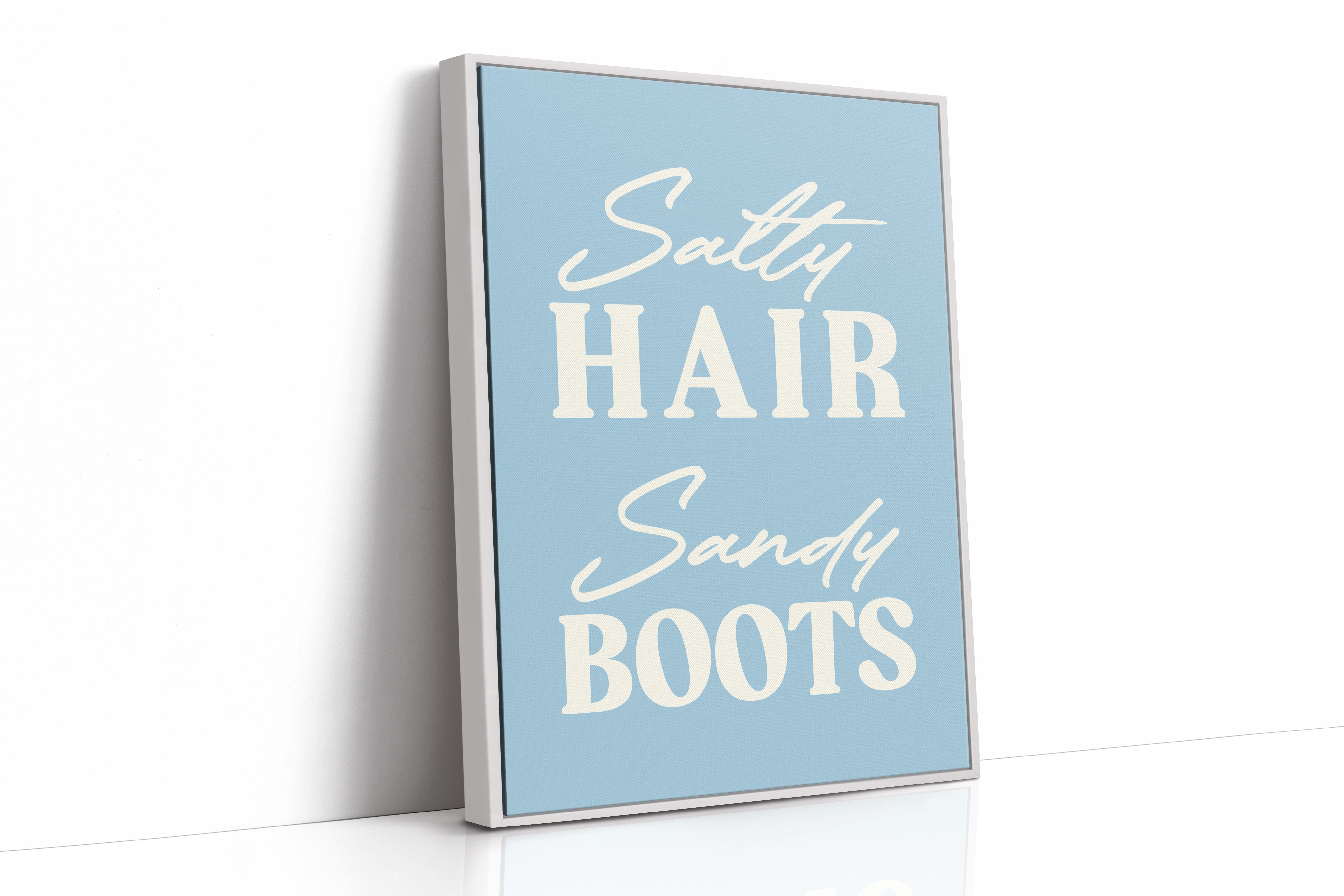 Coastal Words Against Sky Blue