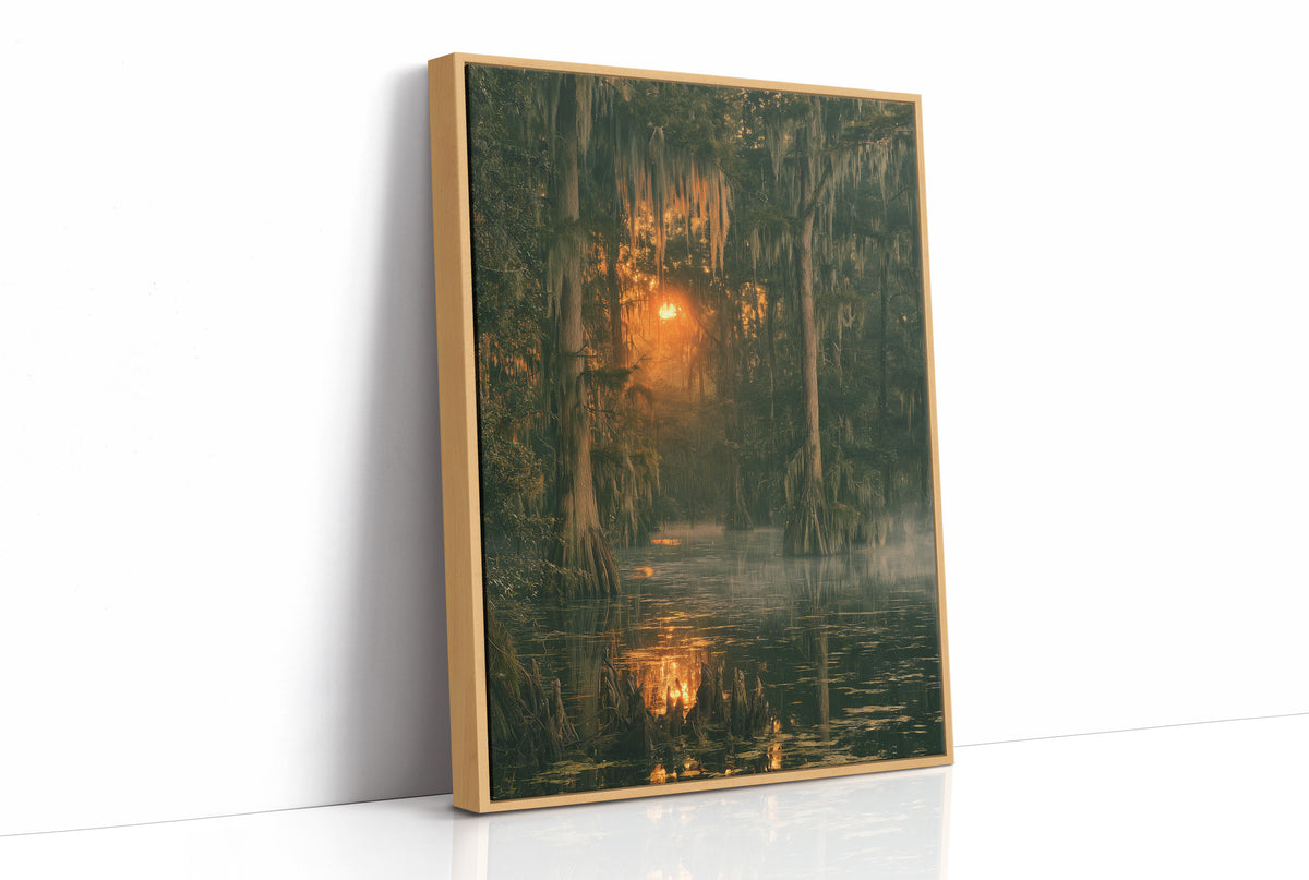 Cypress Bayou Sunset Glow