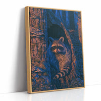 Twilight Raccoon Tree Hollow