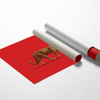 Leopard in Crimson Silence