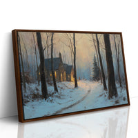 Warm Light in Winter Woods