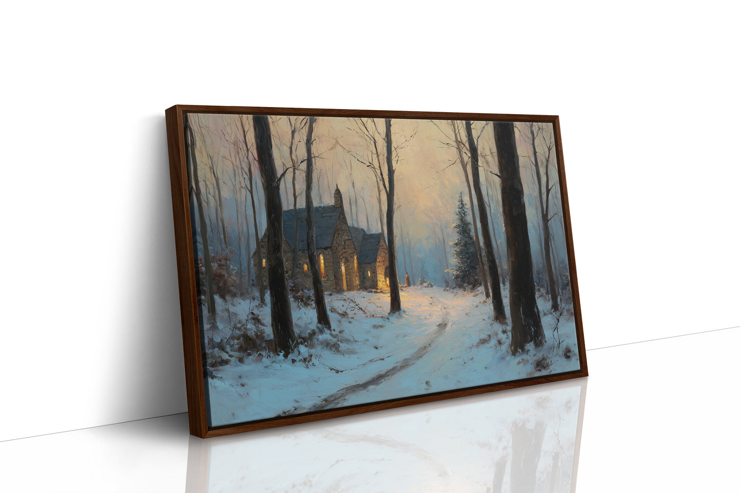 Warm Light in Winter Woods