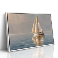 Golden Sails Through Morning Mist