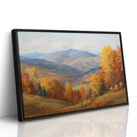 Autumn's Embrace on Distant Hills