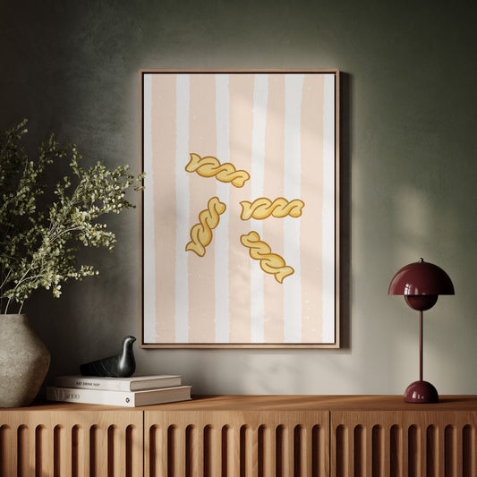 Pasta Dances Through Blush Stripes
