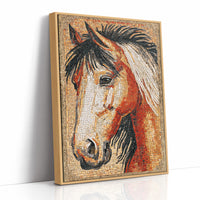 Chestnut Horse Mosaic Portrait