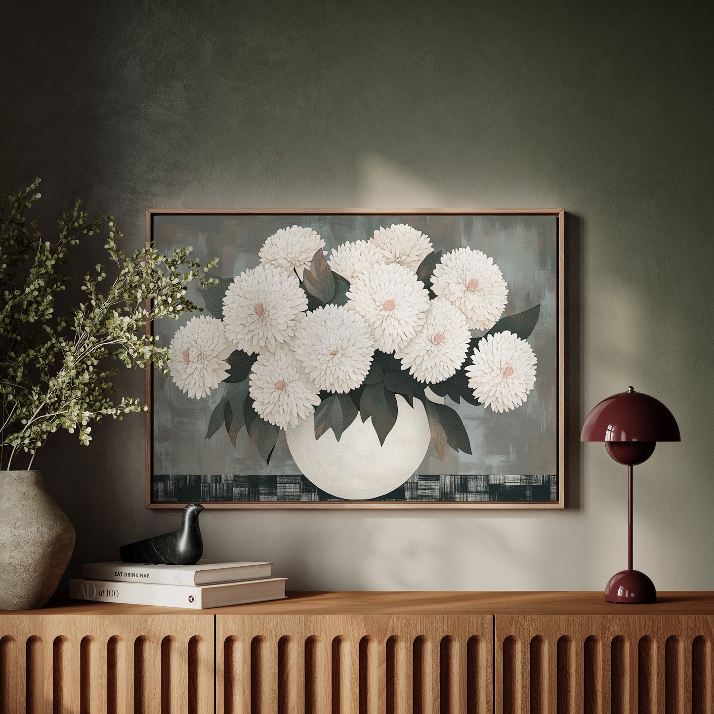 White Chrysanthemums Find Quiet Grace