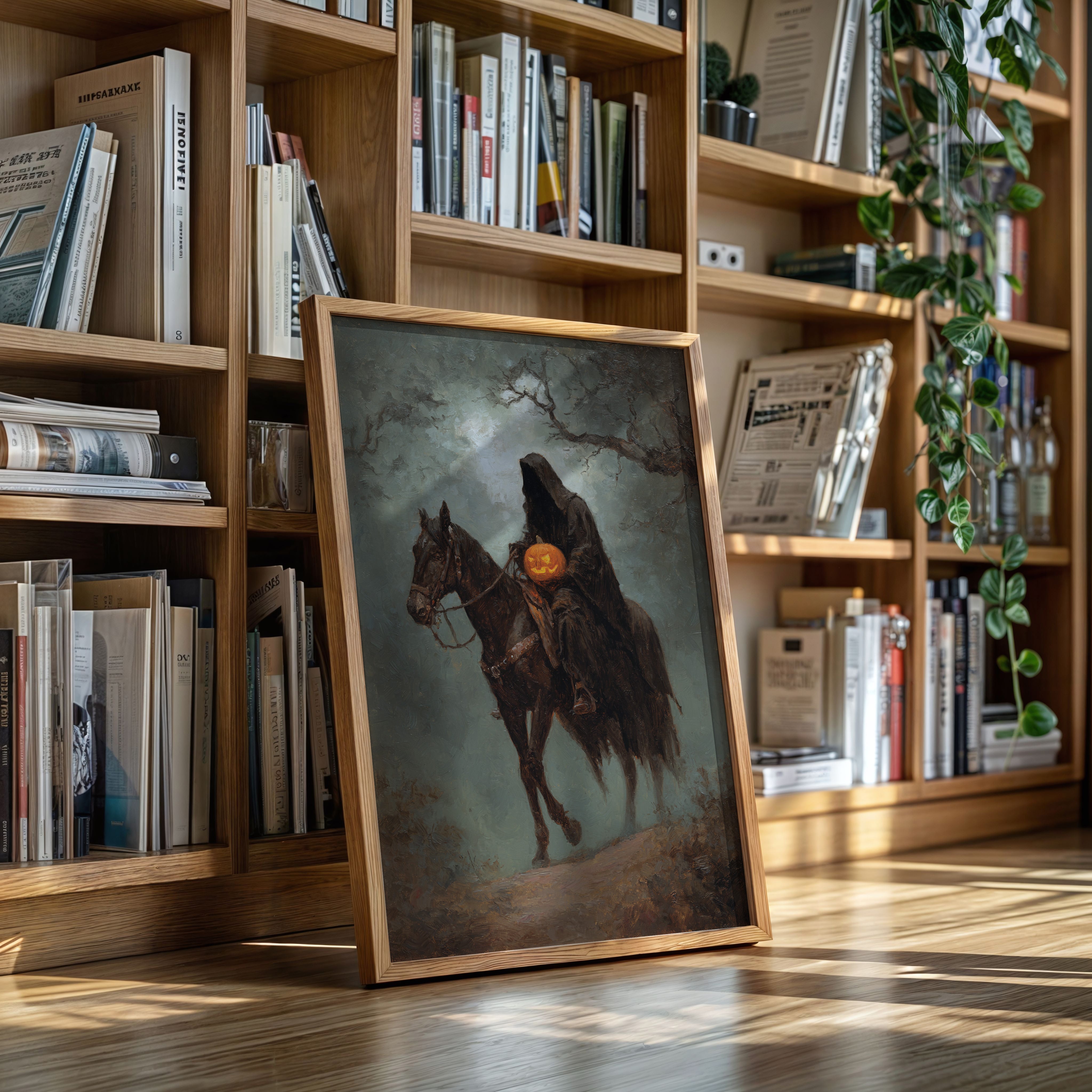 Haunting Rider Halloween Art Print - Gothic Wall Decor - Gallery Canvas image 10