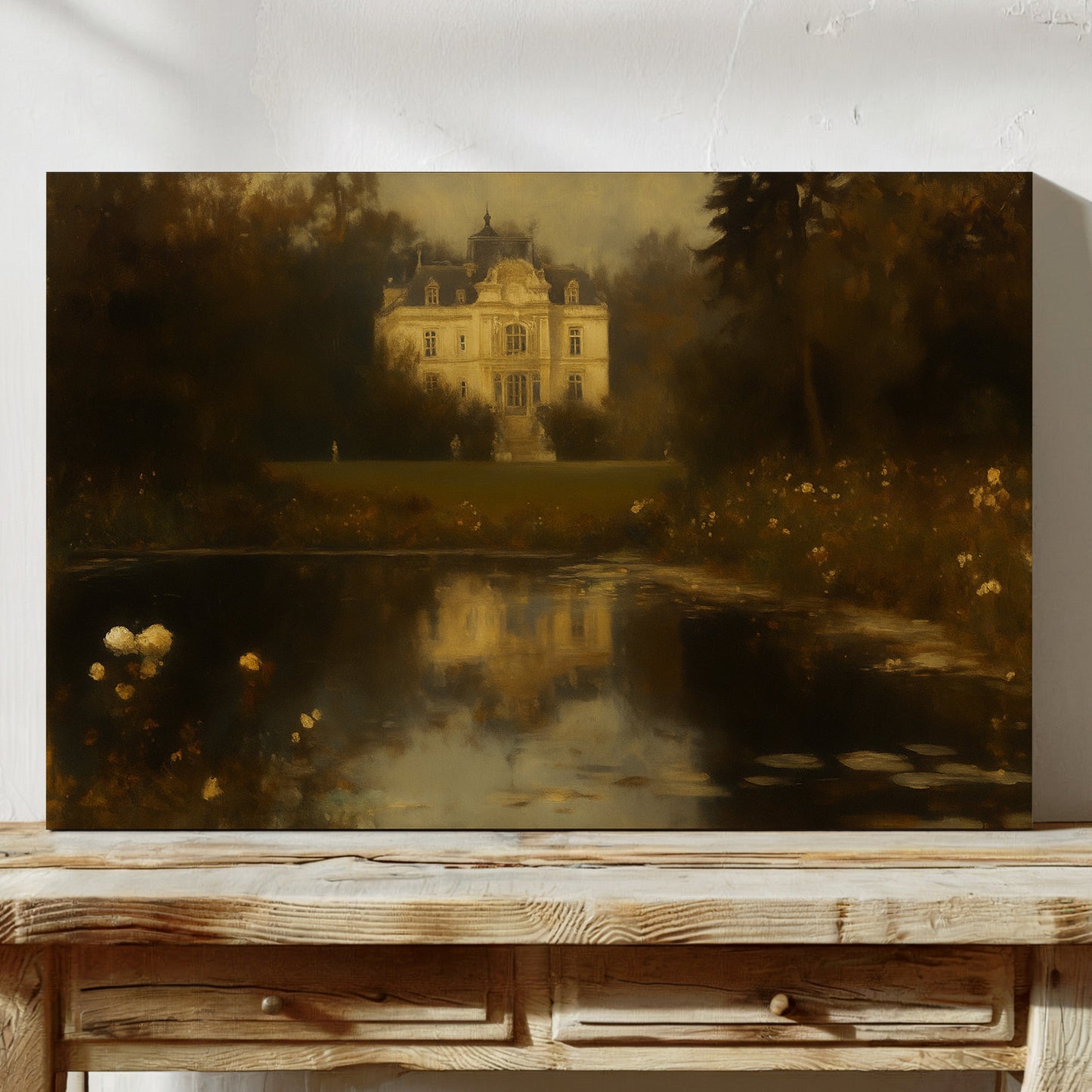Château Reflected in Golden Dusk