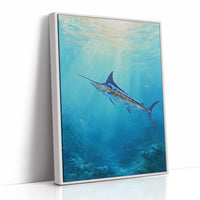 Azure Hunter Beneath Sunlit Waves