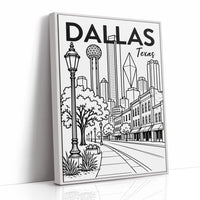 Dallas, Streetlamp Sketch