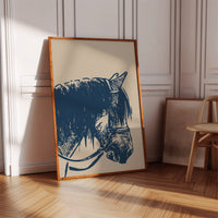 Midnight Blue Stallion Speaks Softly