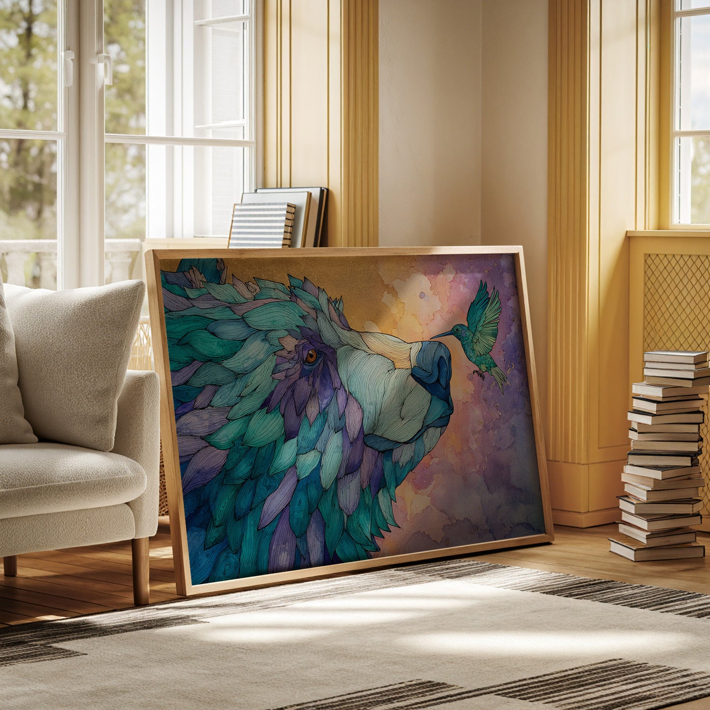 Bear And Hummingbird Share Dawn's Song