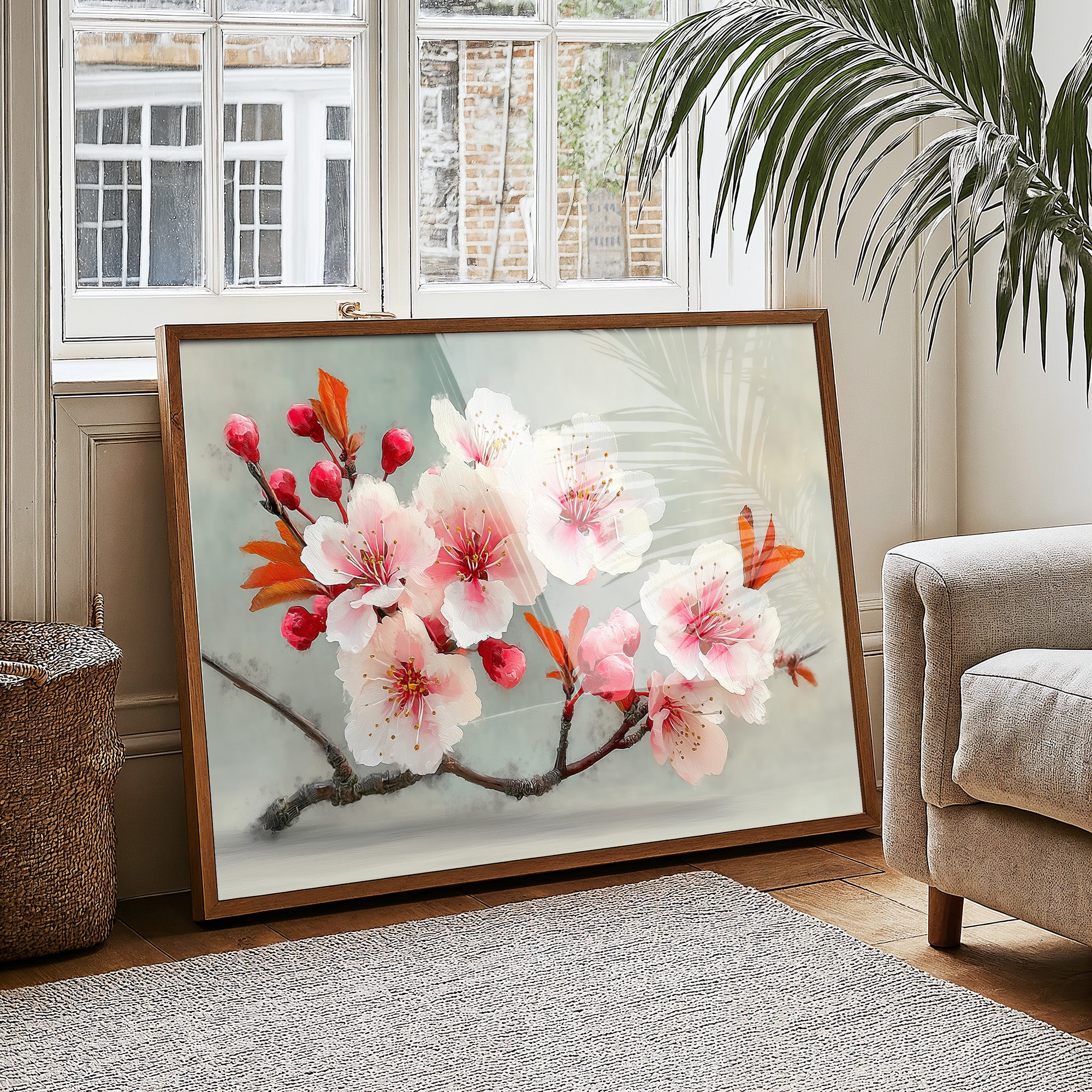 Blossoms Rest In Golden Hour Light