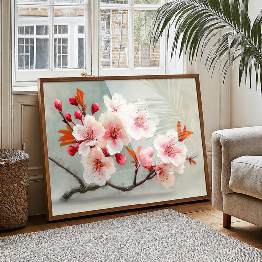 Blossoms Rest In Golden Hour Light