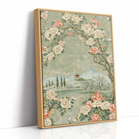 Red Pagoda Hillside Chinoiserie