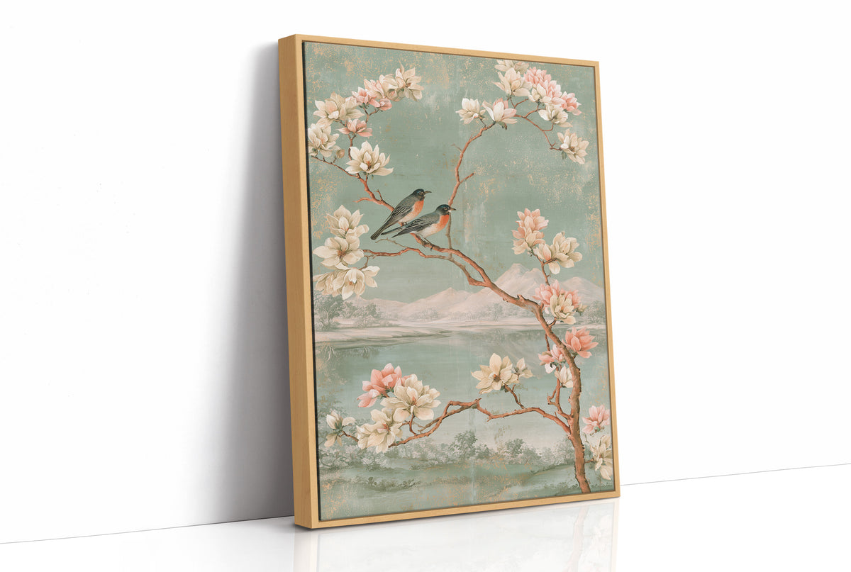 Songbirds in Magnolia Chinoiserie