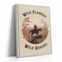 Prairie Rider Among Blooming Fields