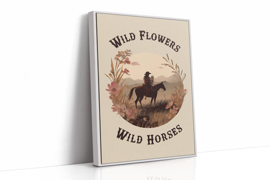 Prairie Rider Among Blooming Fields