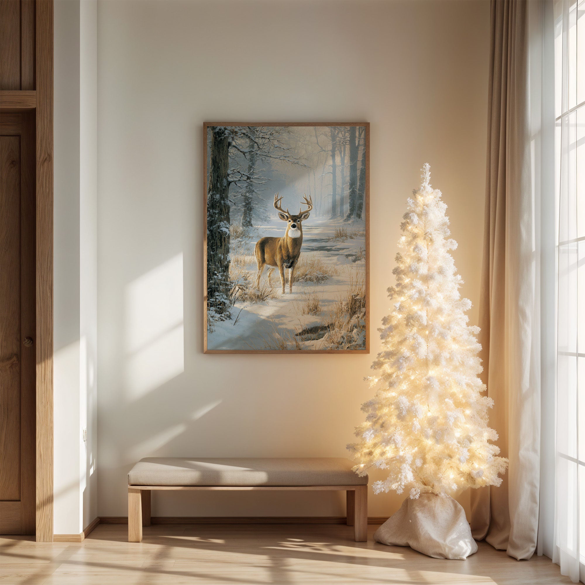 Winter Stag Meets Morning Light