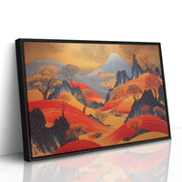 Mountain Dreams In Crimson Flow