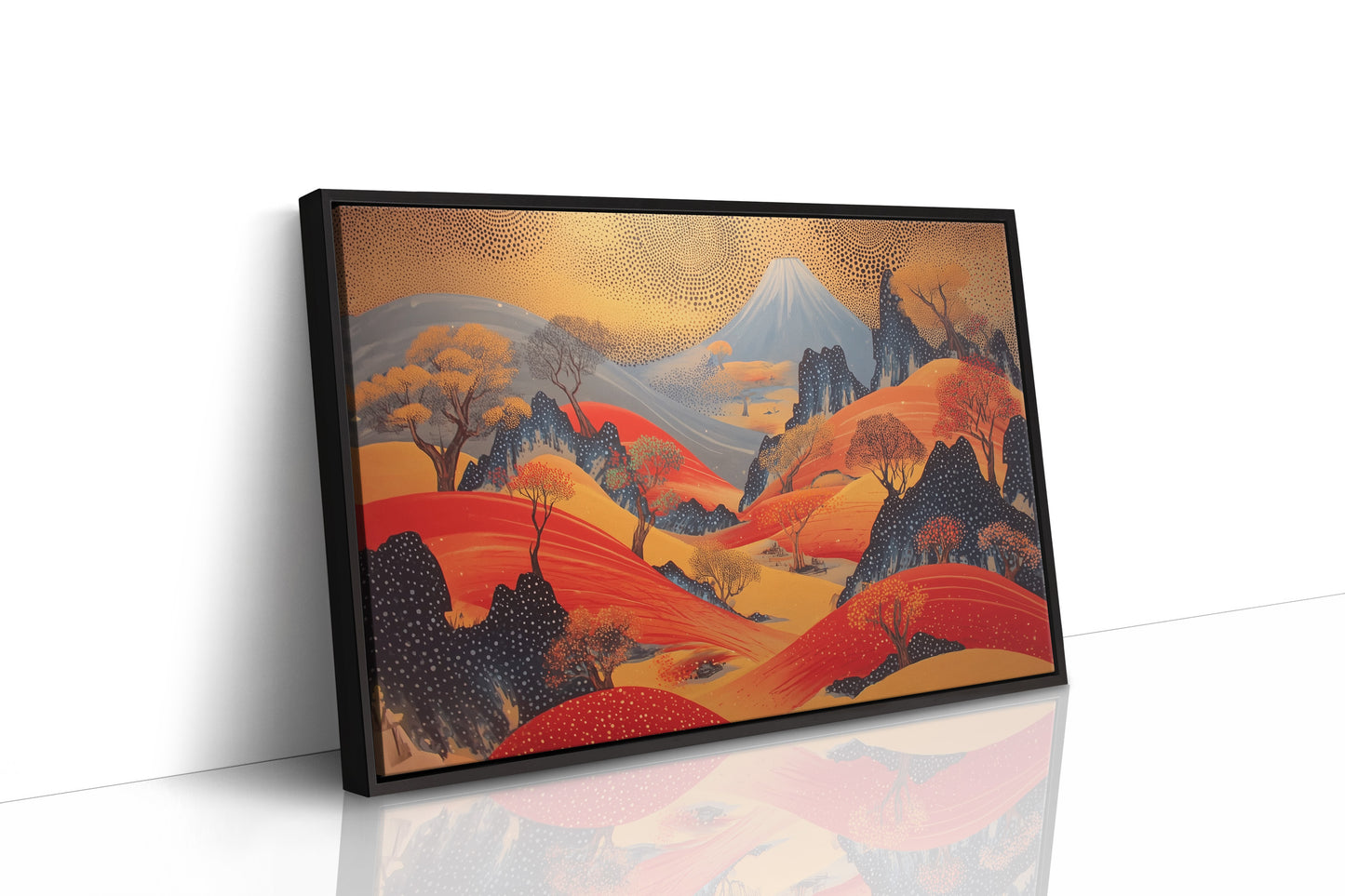 Mountain Dreams In Crimson Flow