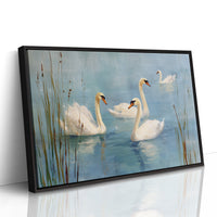 Morning Lake Holds Swan Stories