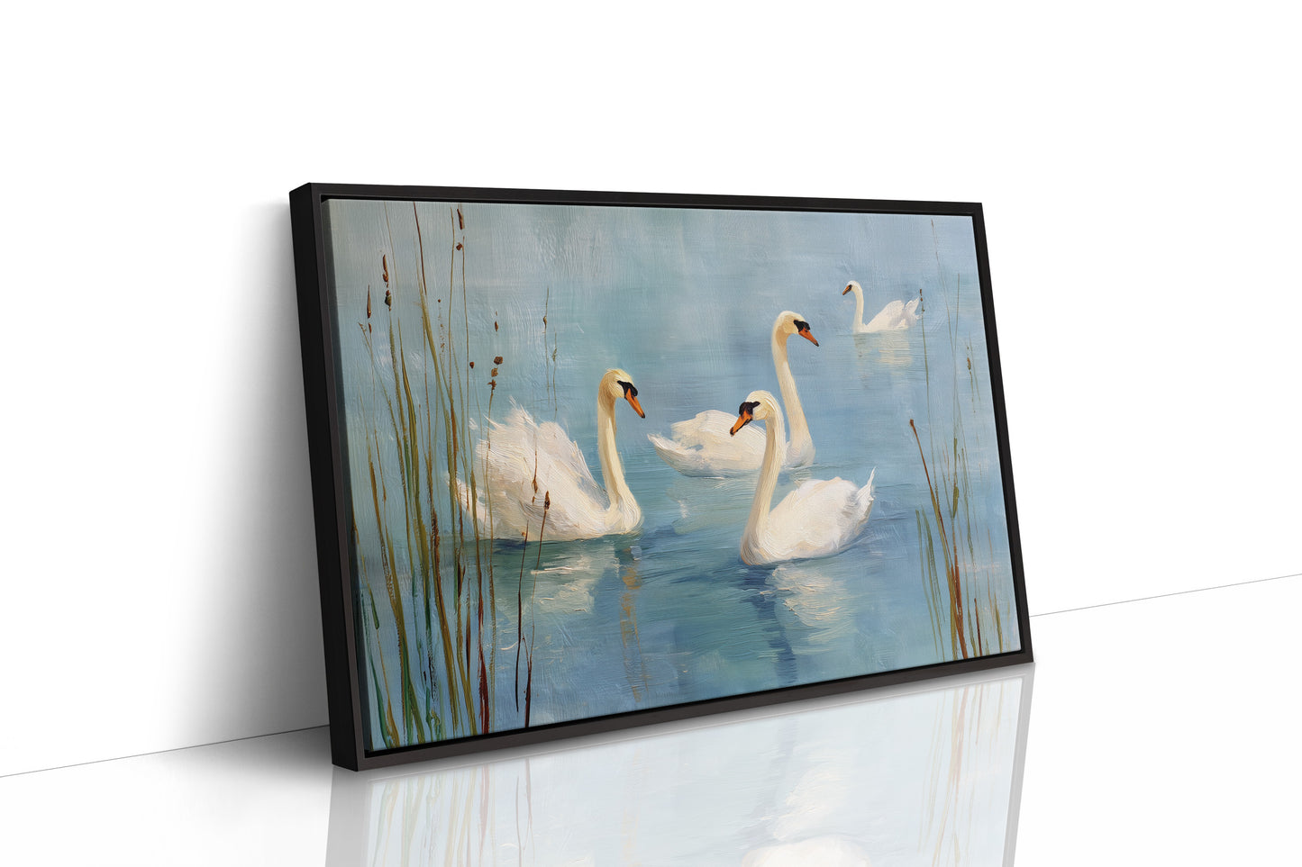 Morning Lake Holds Swan Stories