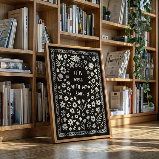 It Is Well With My Soul Floral Print