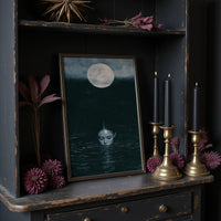 Surfacing Beneath a Pale Moon