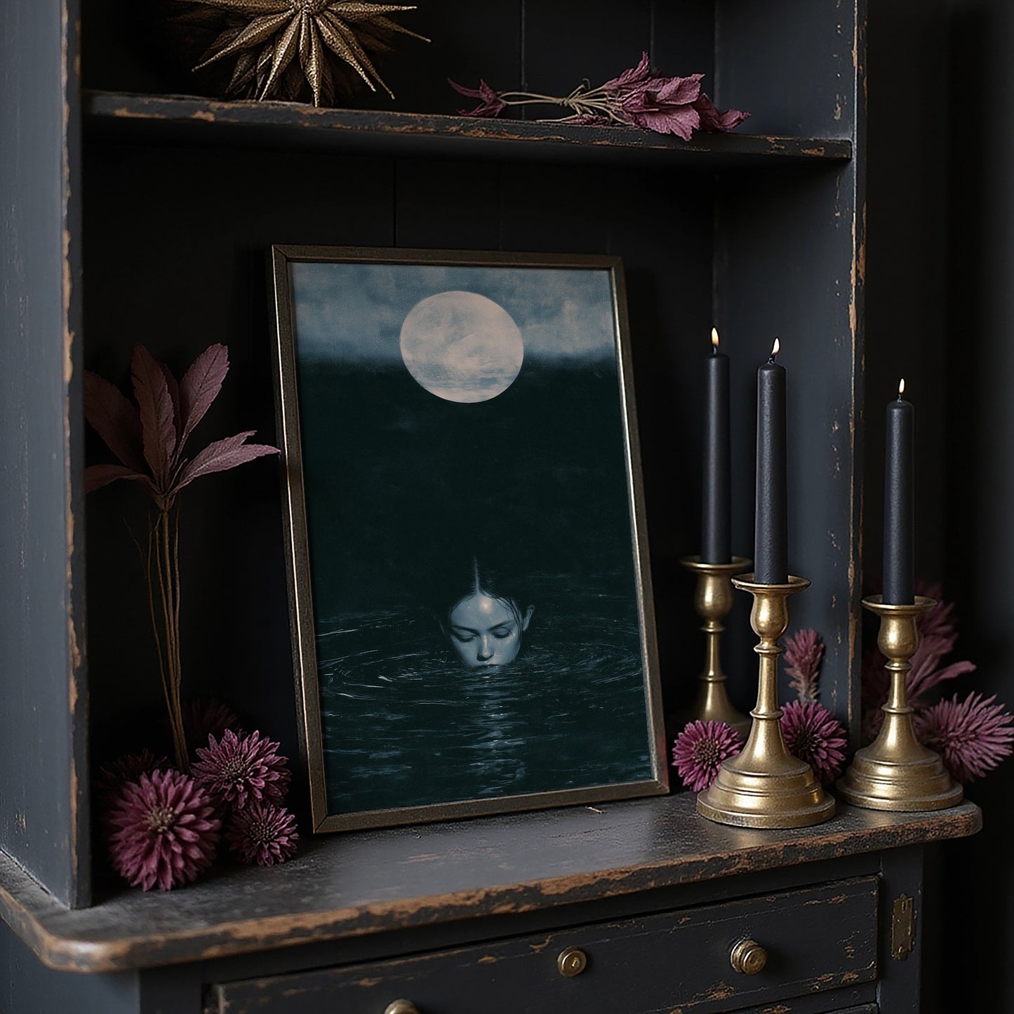 Surfacing Beneath a Pale Moon