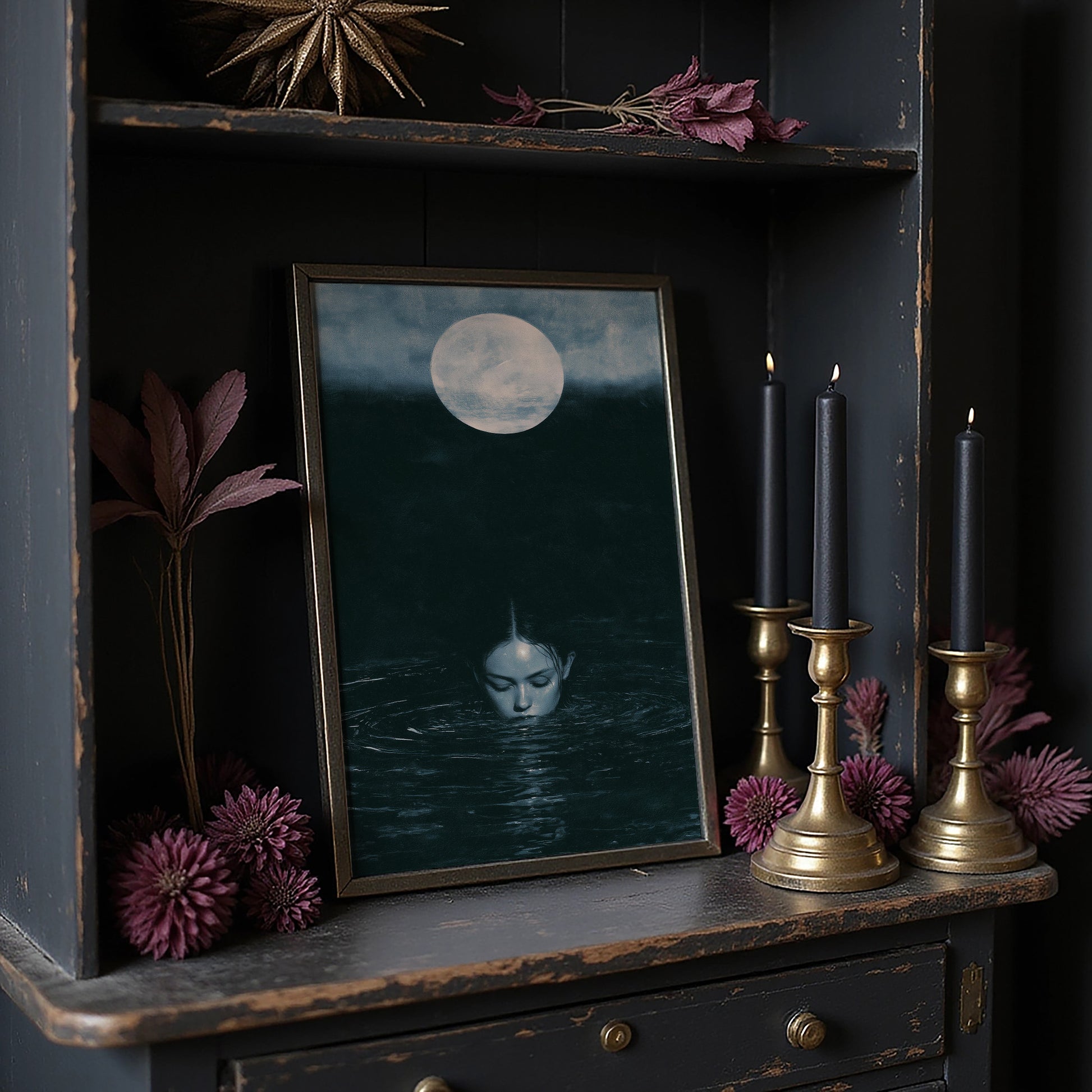 Surfacing Beneath a Pale Moon