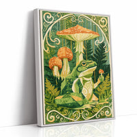 Forest Art Nouveau: Frog & Toadstool